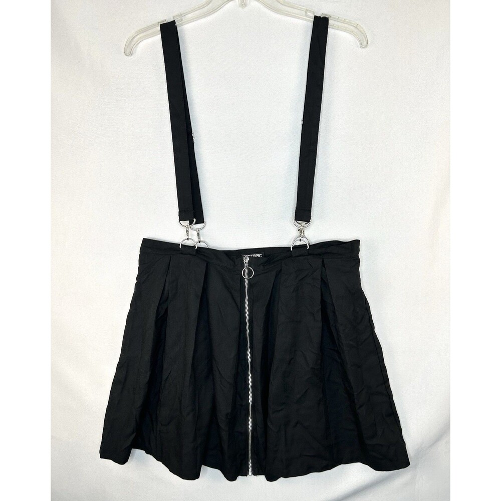 Hot Topic Skirt Suspenders Women's 2X Plus Black Utility Pleated